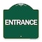 Signmission Designer Series Traffic Entrance Entrance, Green & White Aluminum Sign, 18" x 18", GW-1818-24612 A-DES-GW-1818-24612 - alternate 1